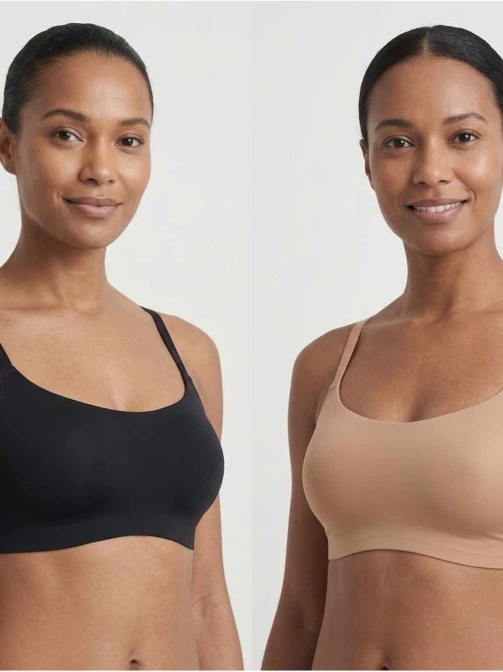 aerie Smooth Stretch Bralette in Black & Nude